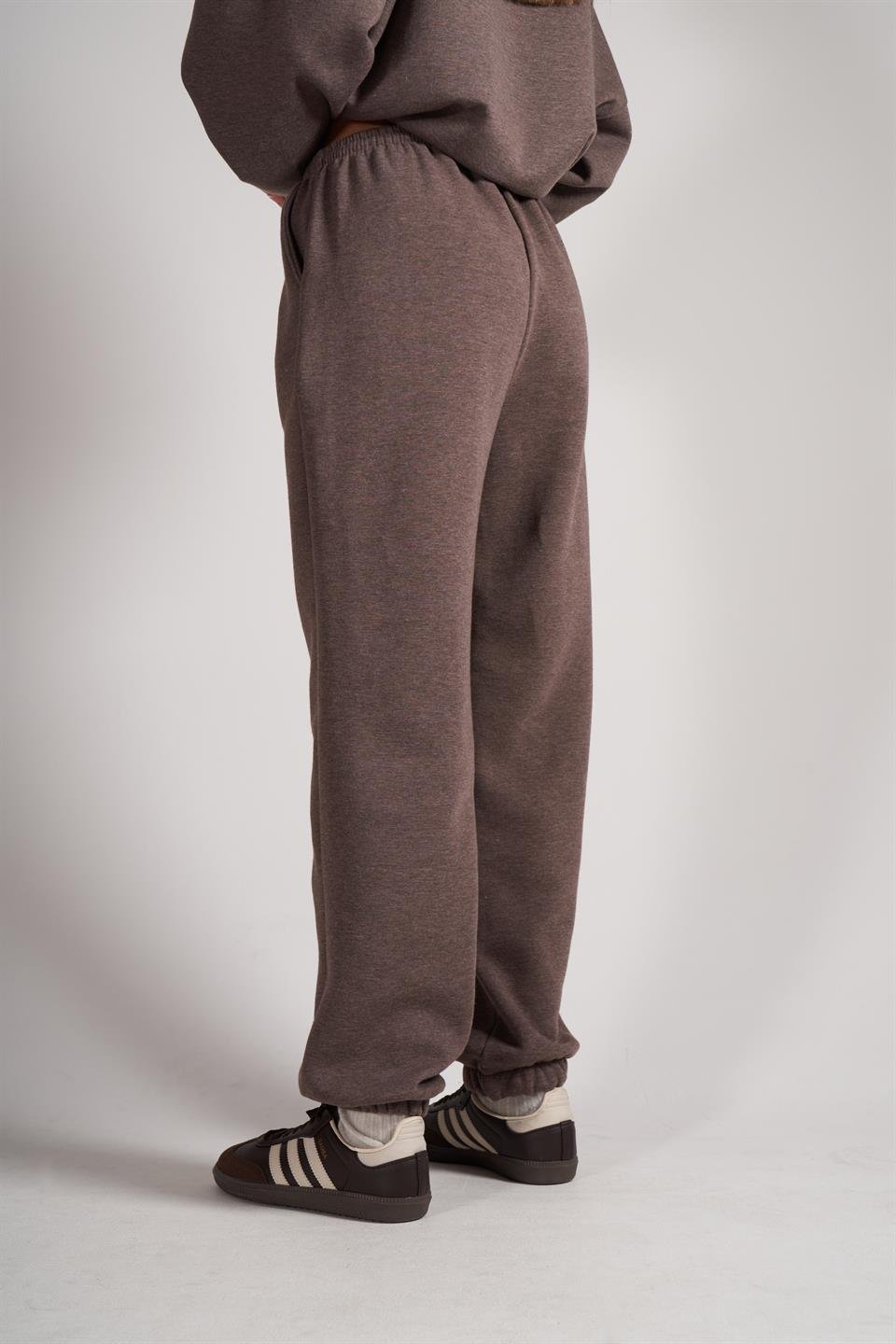 Bel Paça Lastik Basic Eşofman Altı KahveMelanj