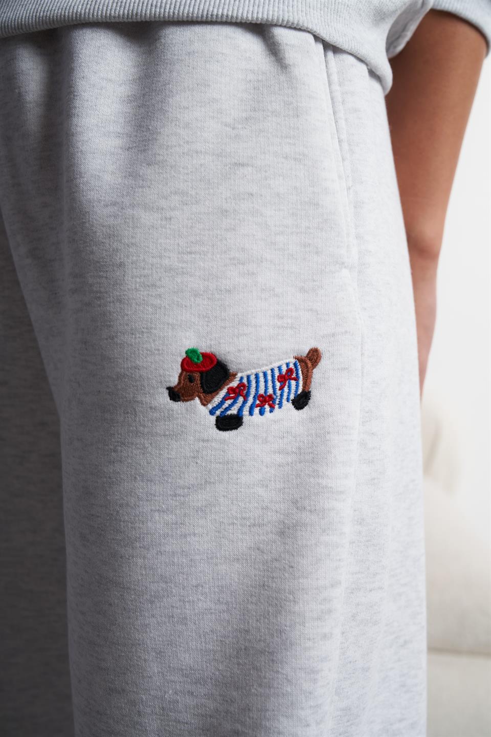 Bel Paça Lastik Şardonlu Eşofman Altı Karmelanj