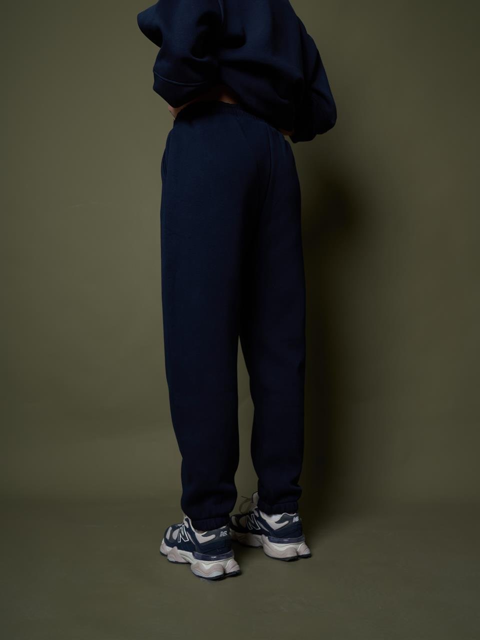 Bel Paça Lastik Şardonlu Eşofman Altı Lacivert