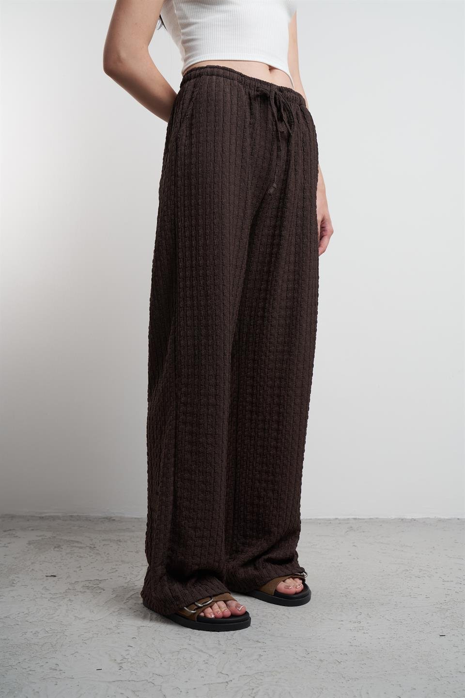 Bol Paça Pantolon Kahve