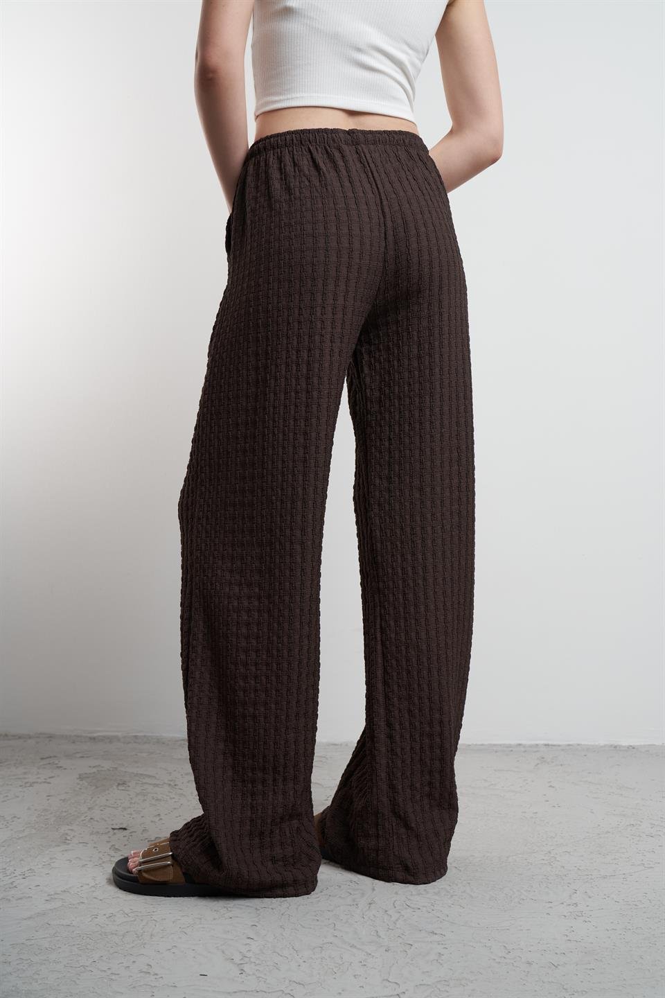 Bol Paça Pantolon Kahve