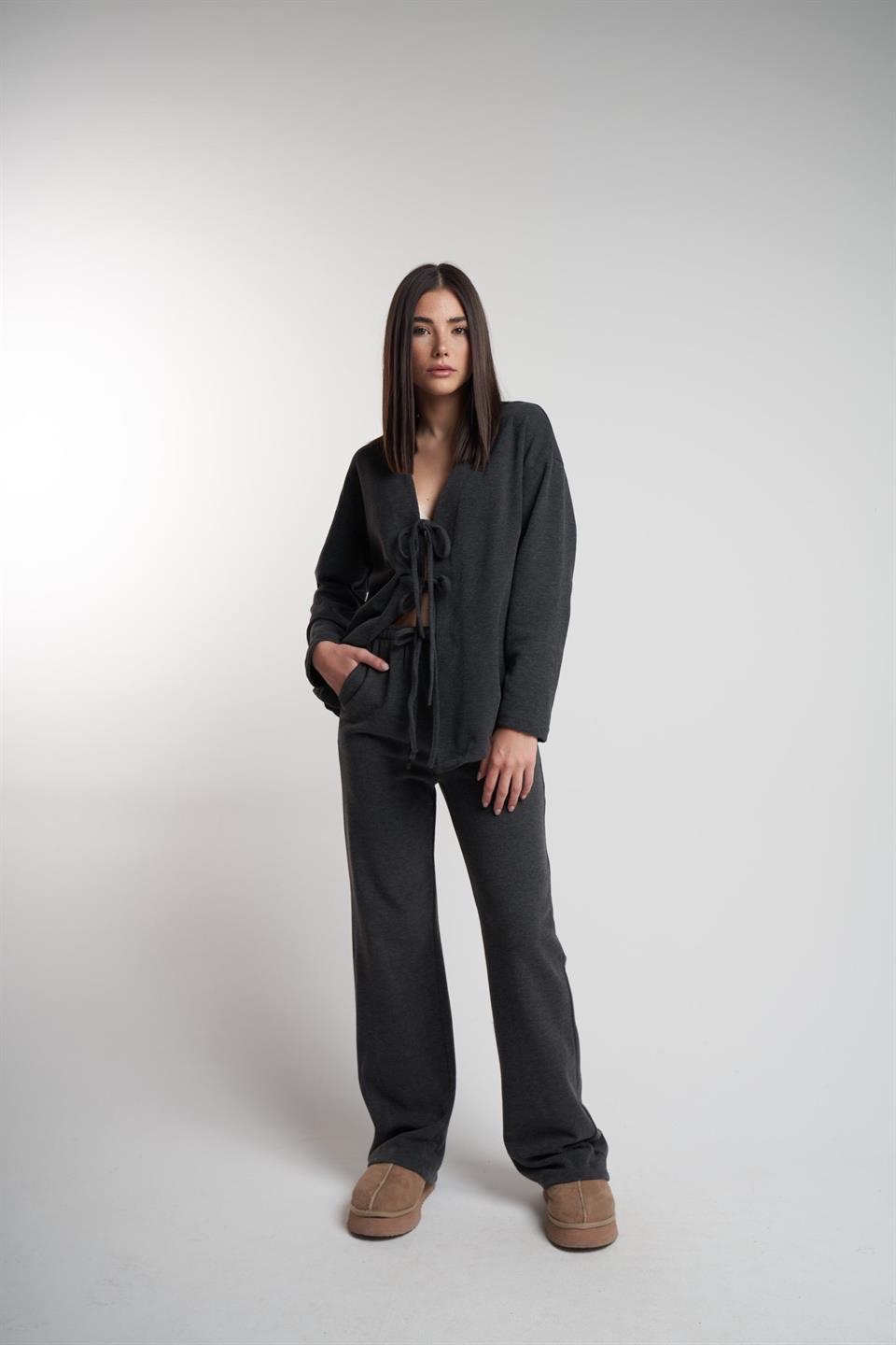 Bol Paça Triko Pantolon Antrasit