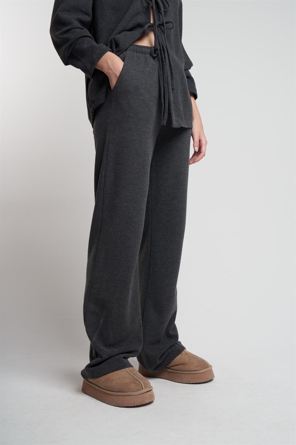 Bol Paça Triko Pantolon Antrasit