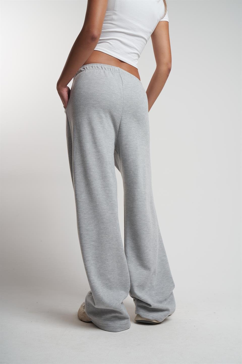 Bol Paça Triko Pantolon Gri