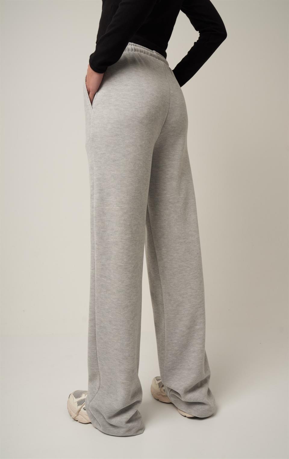 Bol Paça Triko Pantolon Gri