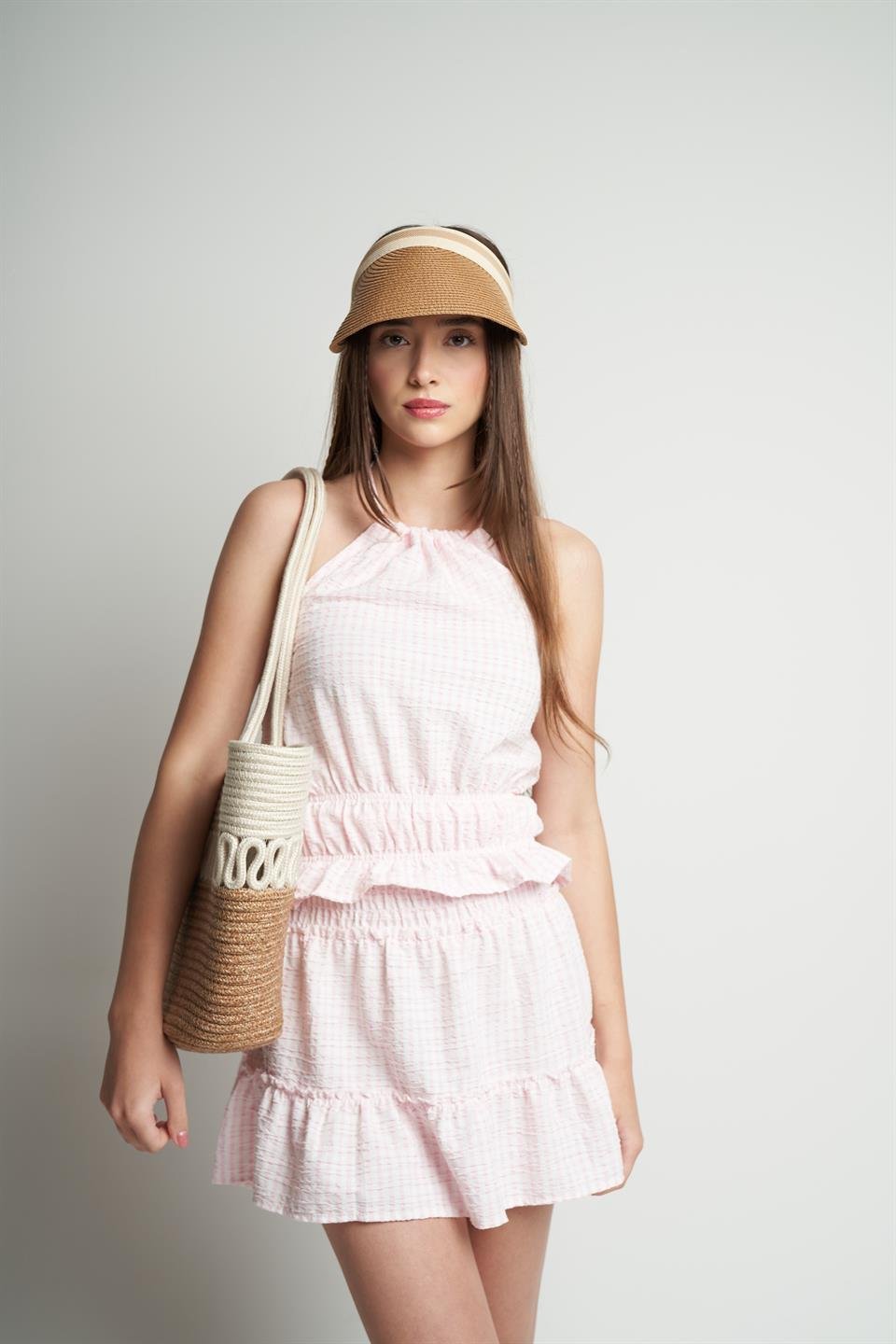 Büyük Hasır Çanta Krem