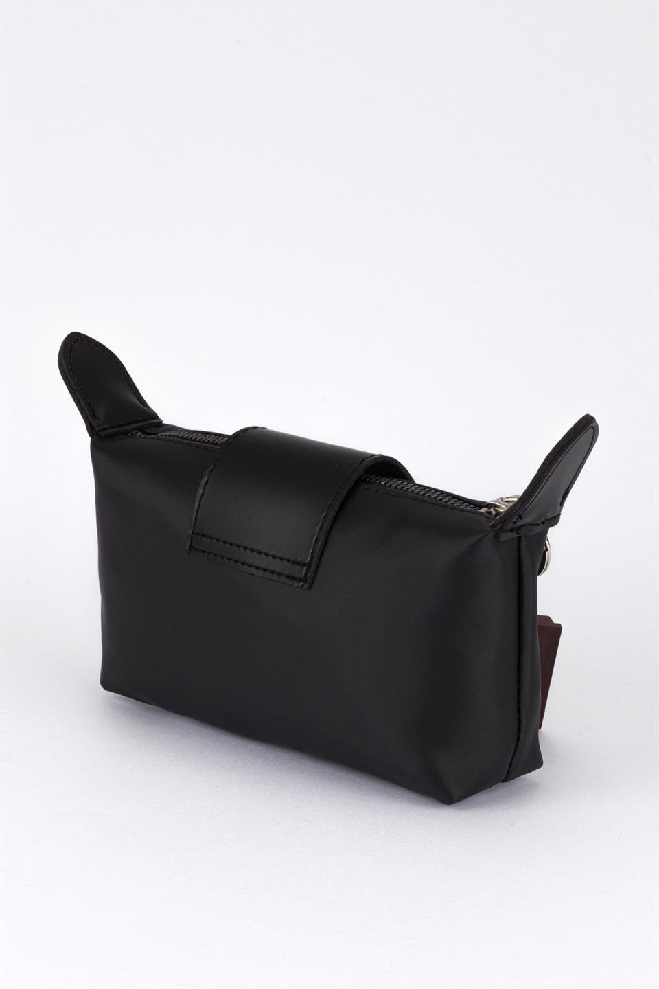 Charmlı Makyaj Çantası Siyah