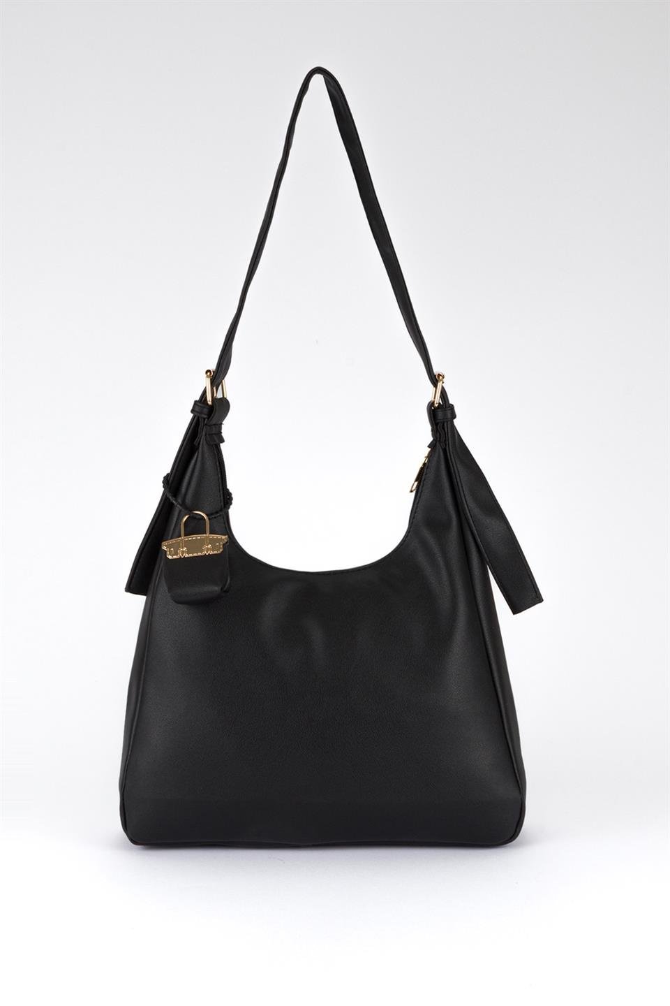 Charmlı Salaş Omuz Çantası Siyah