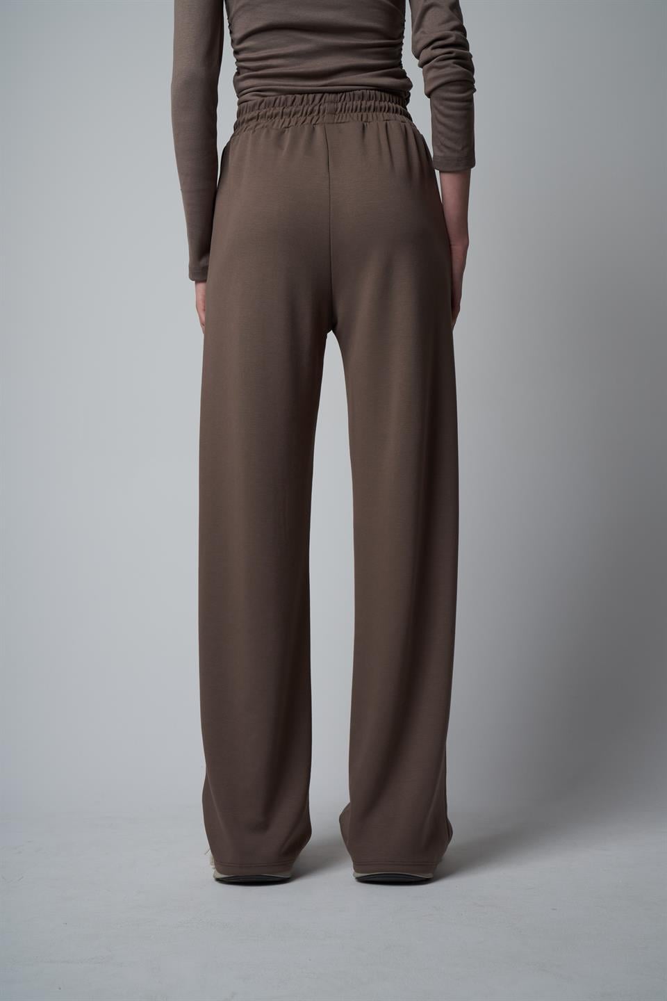 Çimalı Bol Paça Pantolon Vizon