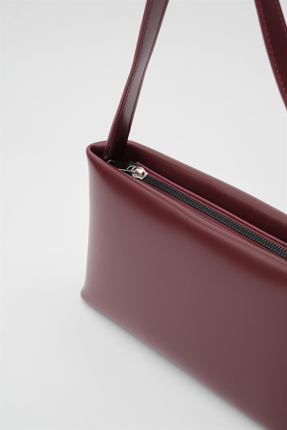 City Baget Çanta Bordo