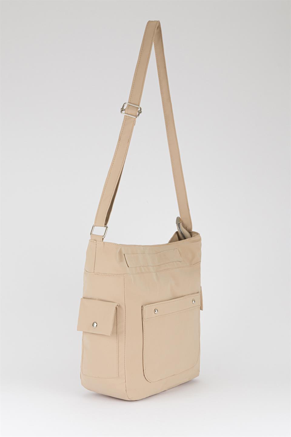 College Omuz Çantası Kum