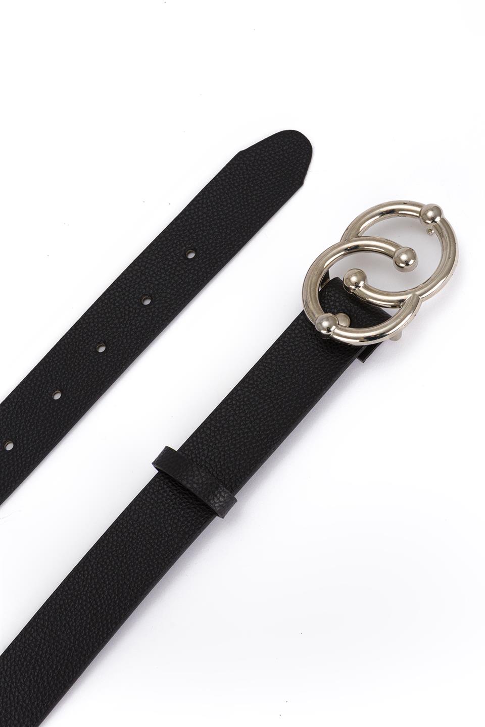 Damla Tokalı Kemer Siyah