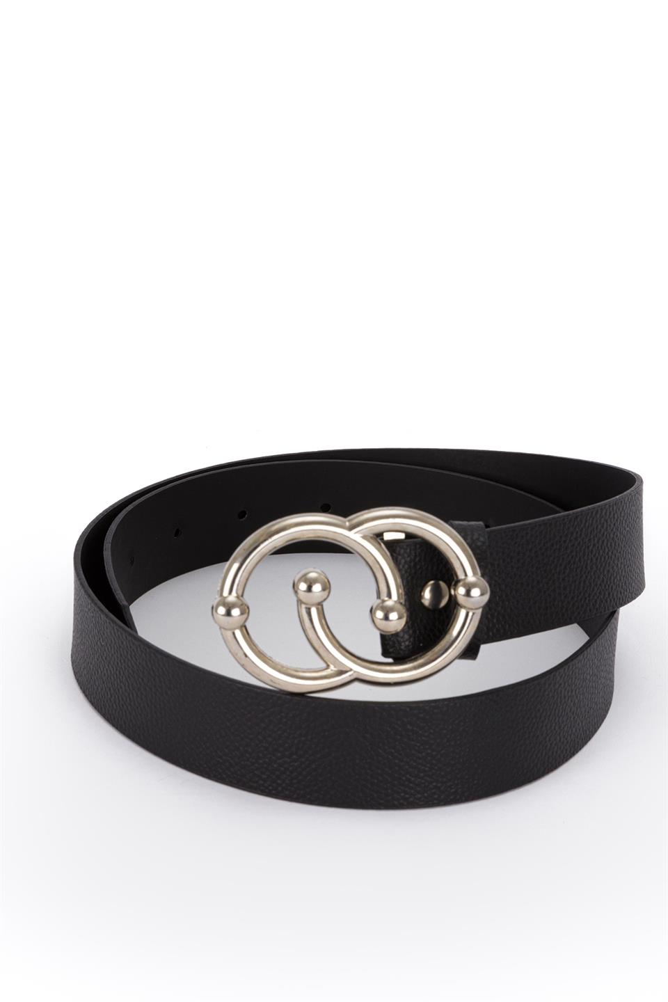 Damla Tokalı Kemer Siyah