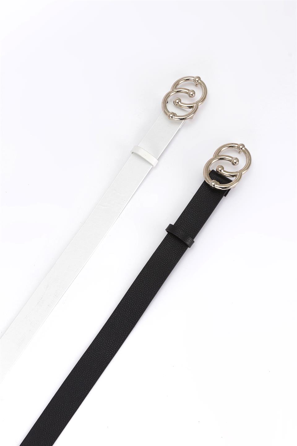 Damla Tokalı Kemer Siyah