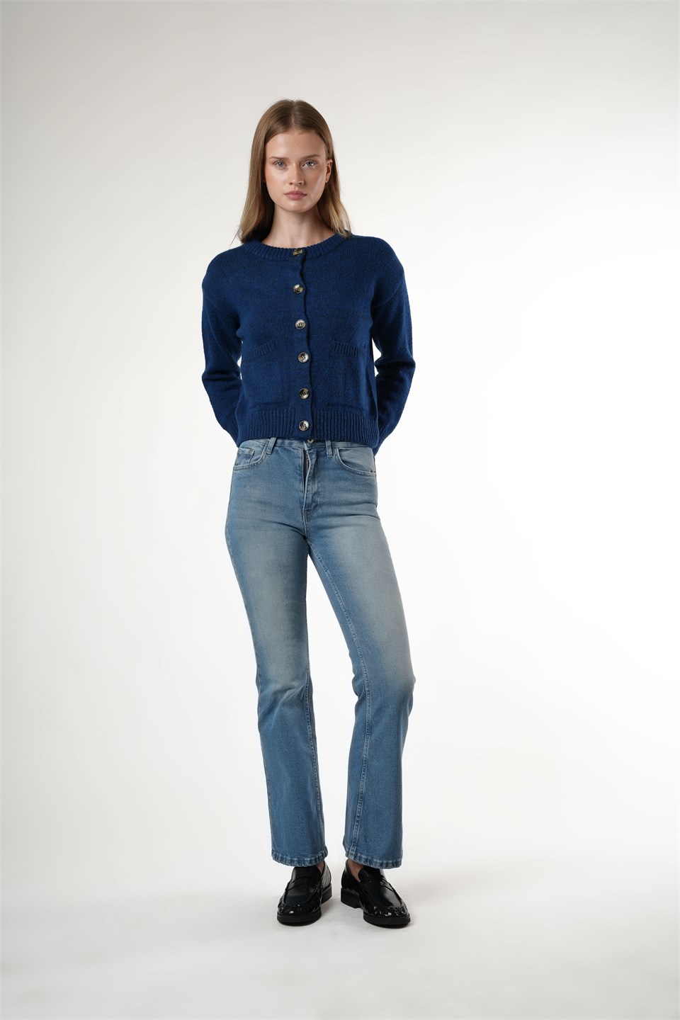 Flare Fit Jean Pantolon Açık Mavi