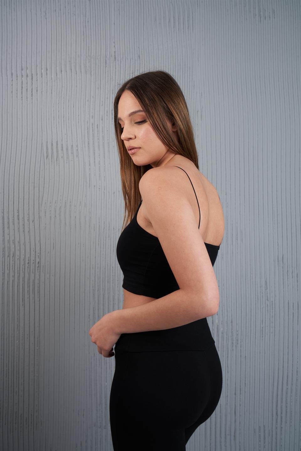 İp Askılı Büstiyer Siyah