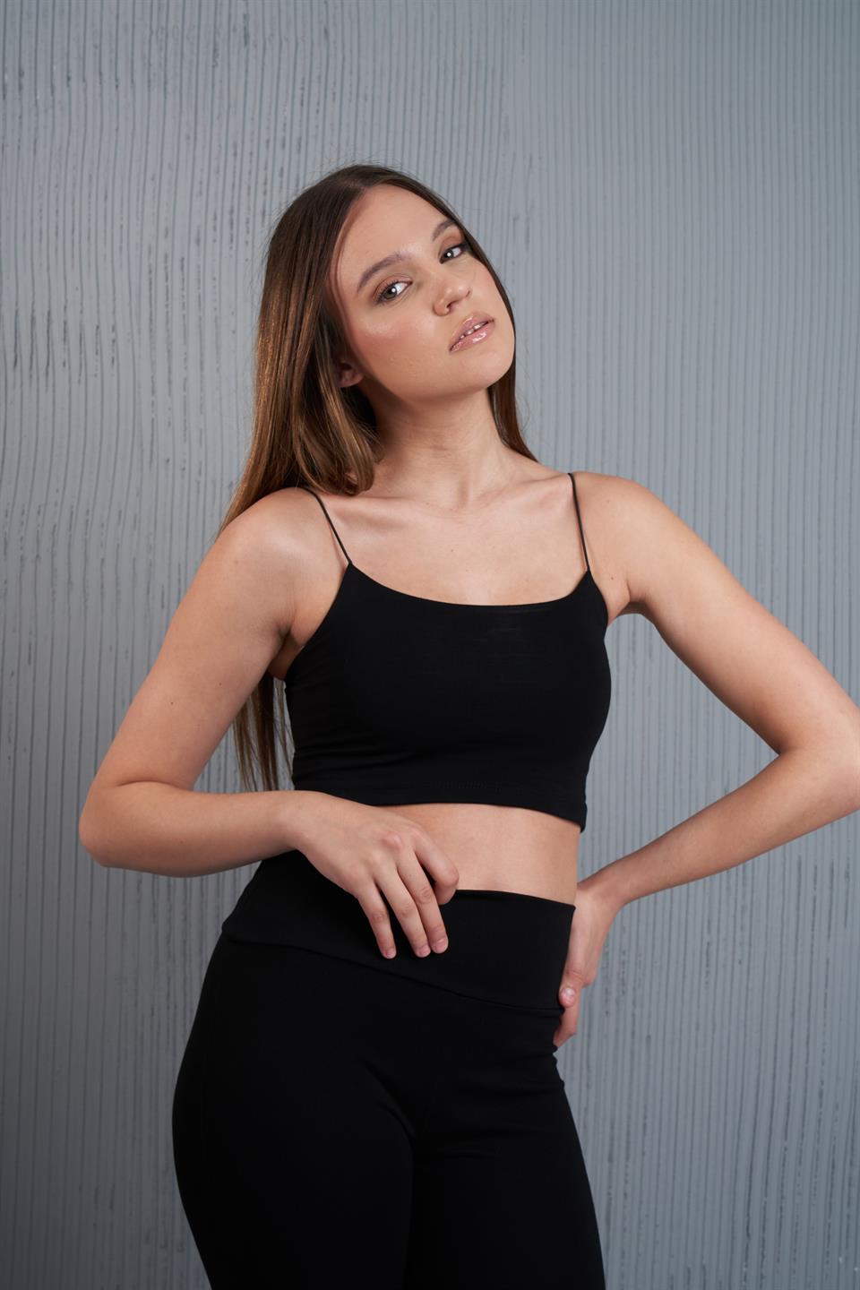 İp Askılı Büstiyer Siyah