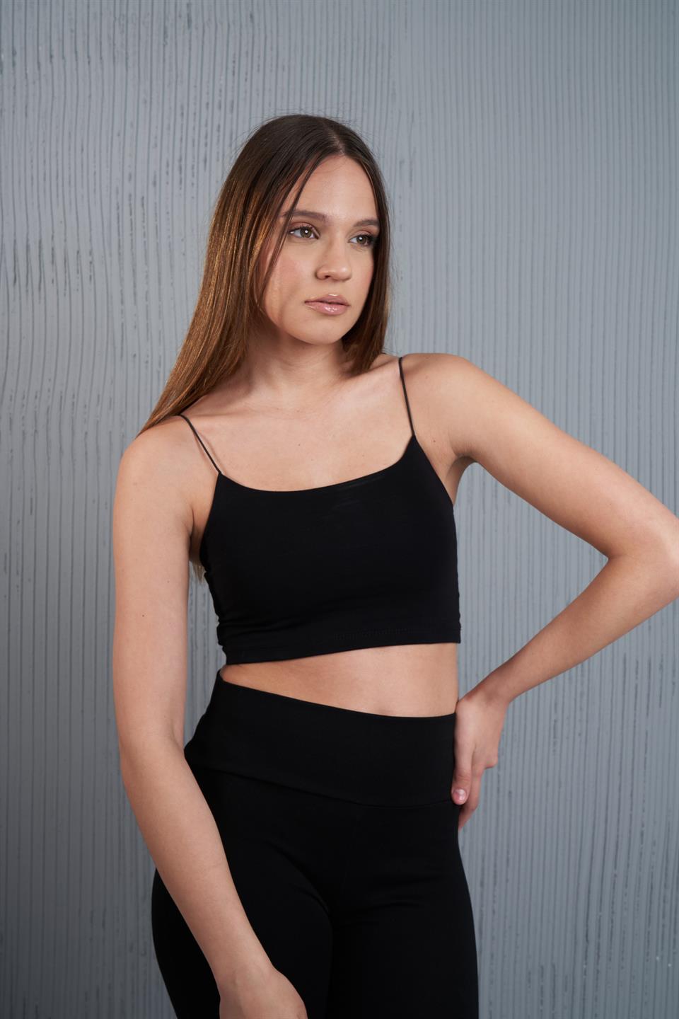 İp Askılı Büstiyer Siyah