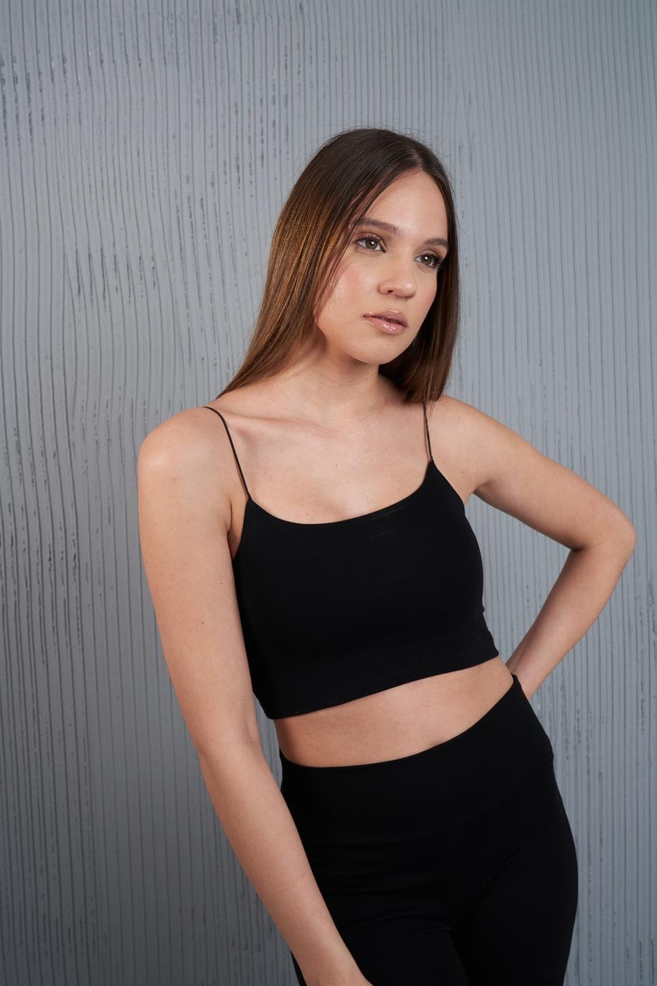 İp Askılı Büstiyer Siyah