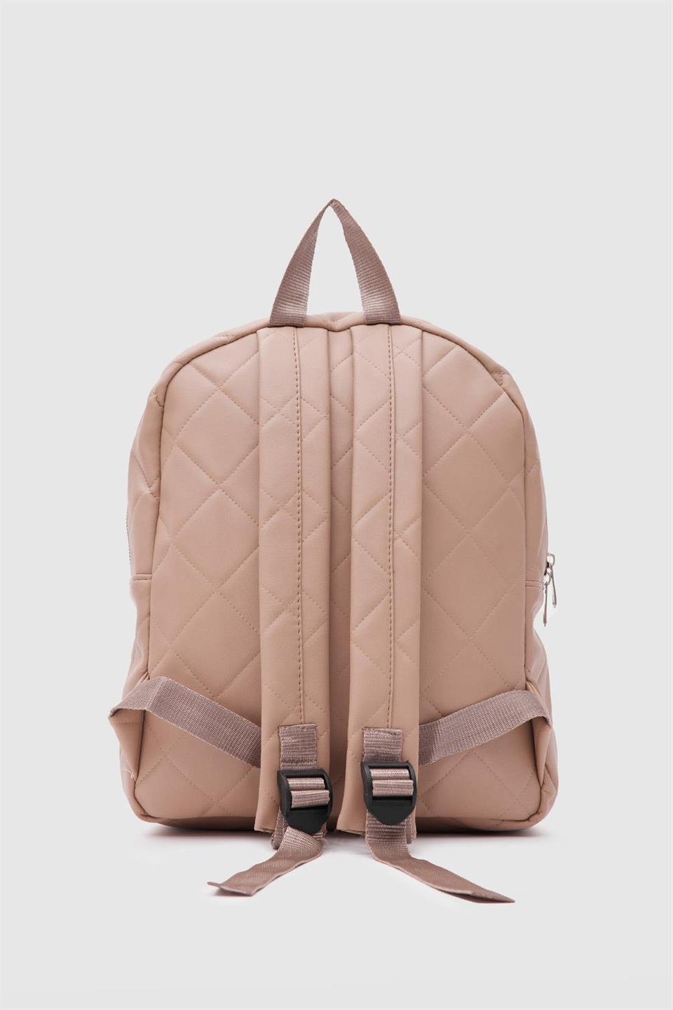 Kapitone Sırt Çantası Vizon