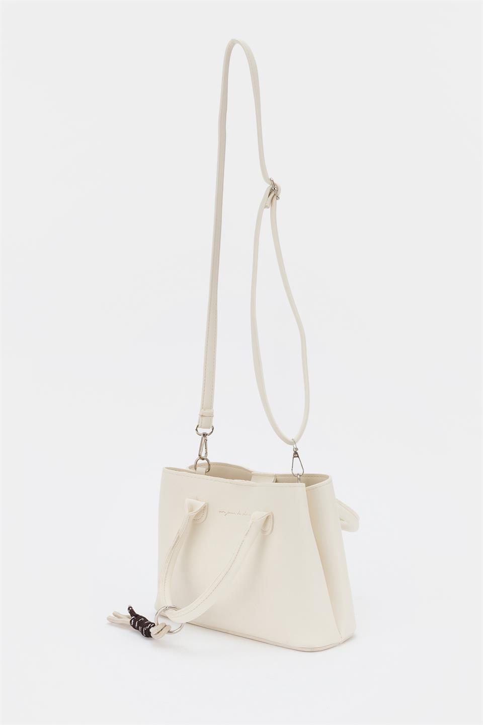 Kısa Saplı El ve Çapraz Çanta Ekru