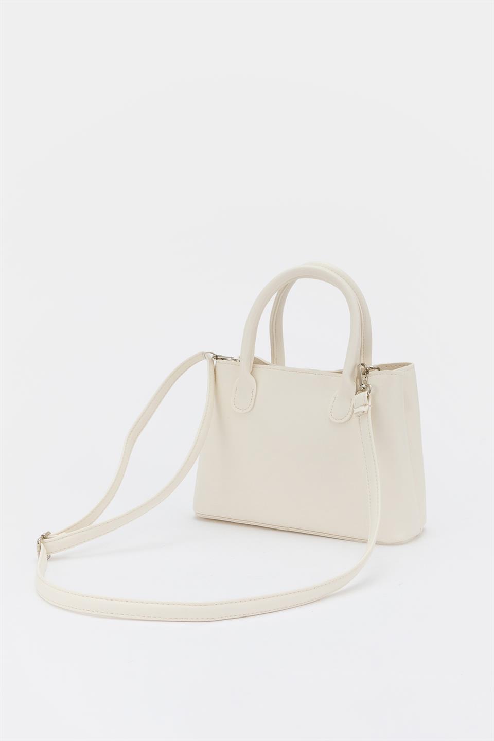 Kısa Saplı El ve Çapraz Çanta Ekru