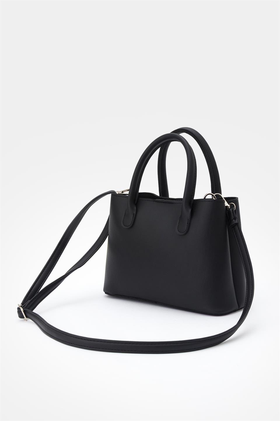 Kısa Saplı El ve Çapraz Çanta Siyah