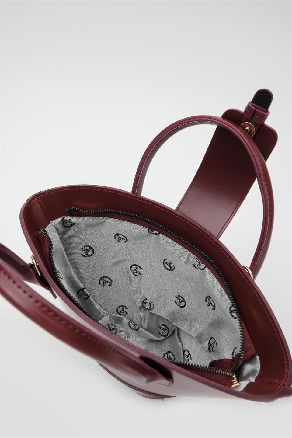 Kova Çapraz Çanta Bordo