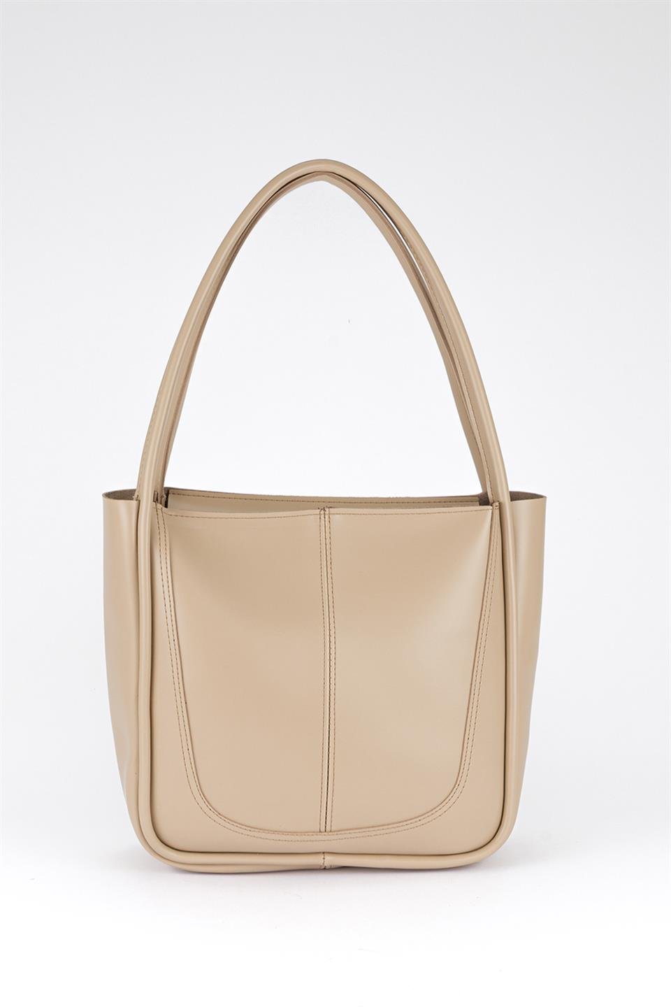 Makyaj Çantalı Basic Omuz Çantası Ekru