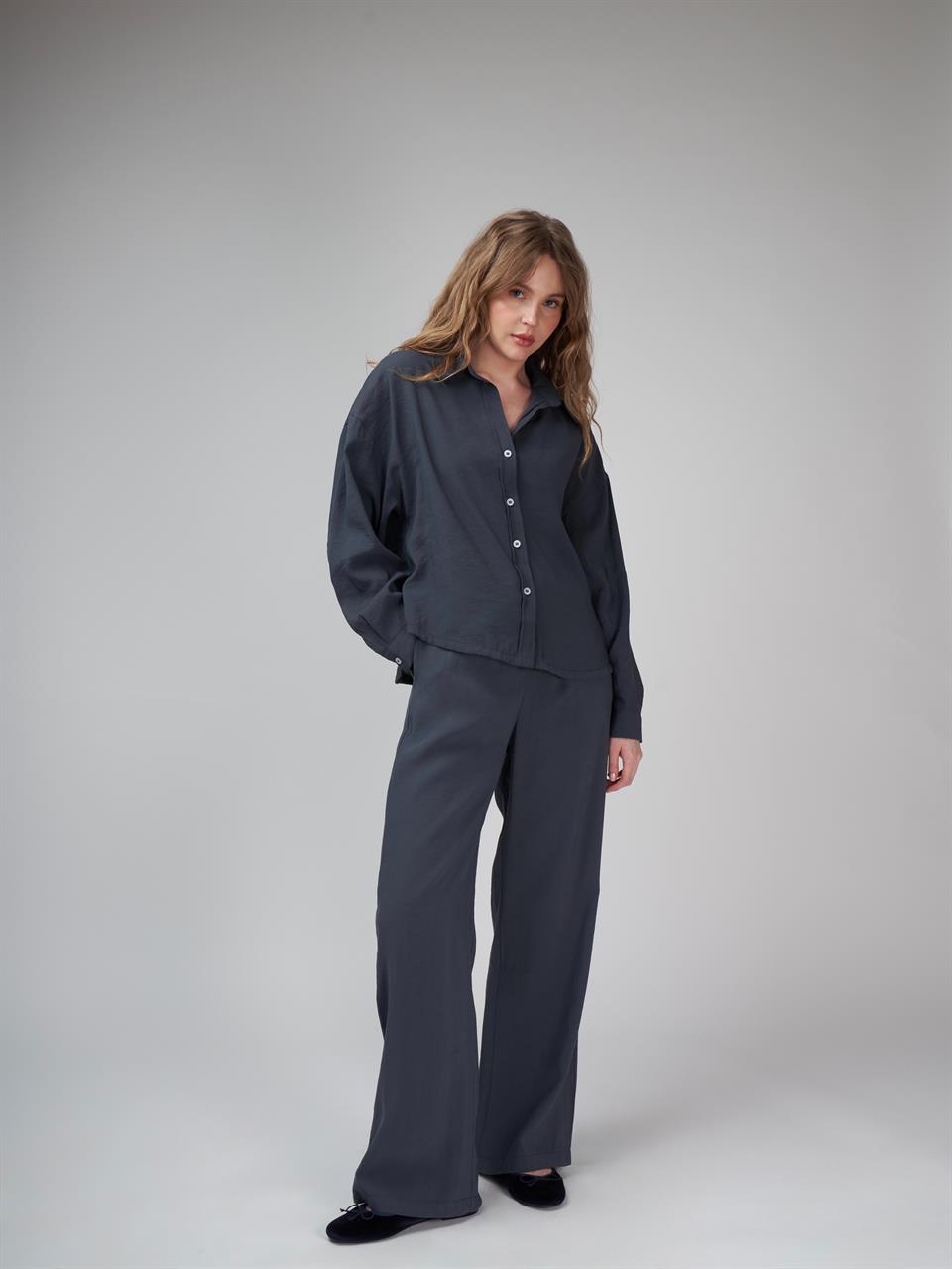 Modal Bol Paça Pantolon Antrasit