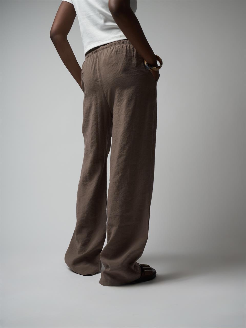 Modal Bol Paça Pantolon Vizon