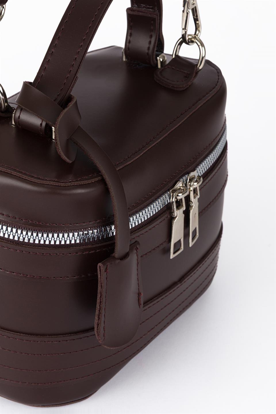 Oval Çapraz Çanta Kahve