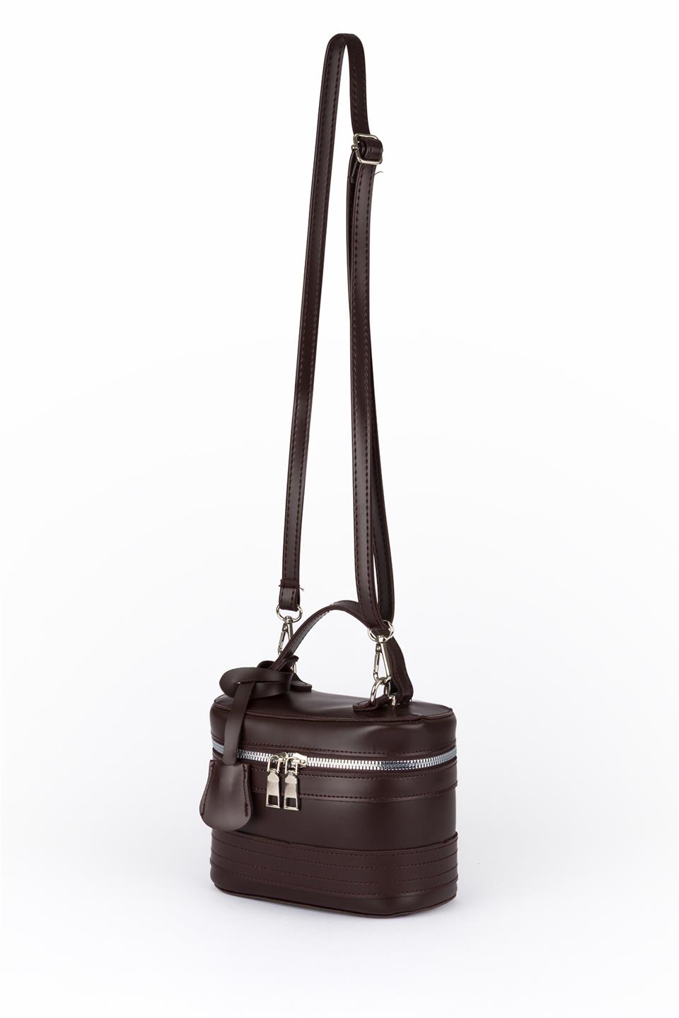 Oval Çapraz Çanta Kahve