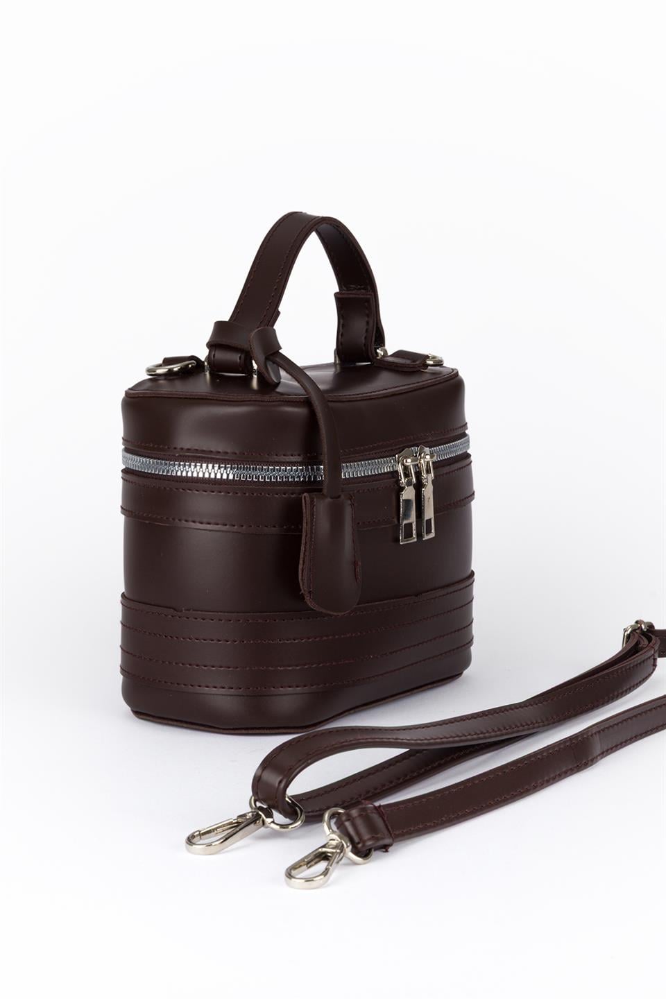 Oval Çapraz Çanta Kahve