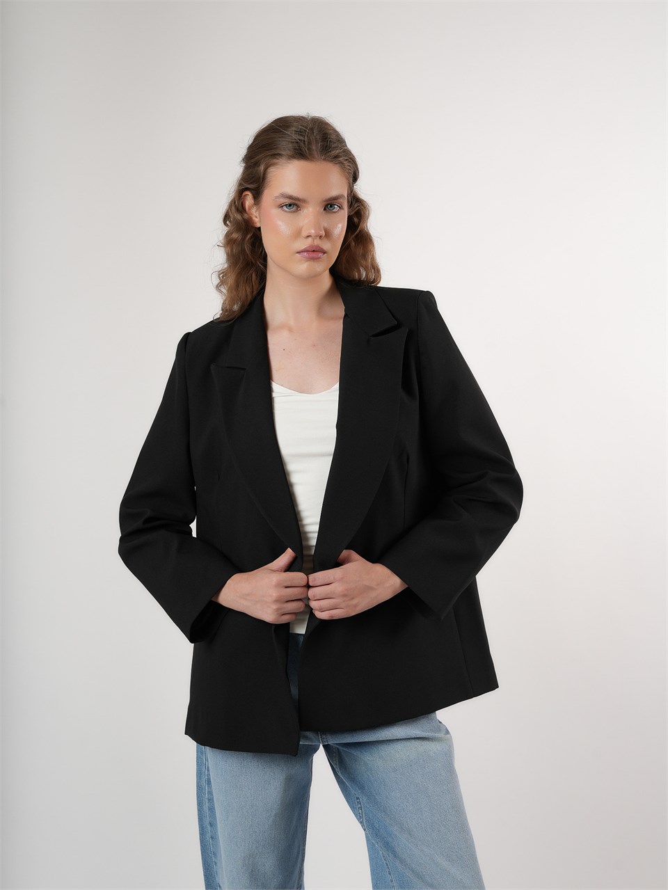 Oversize Blazer Ceket Siyah
