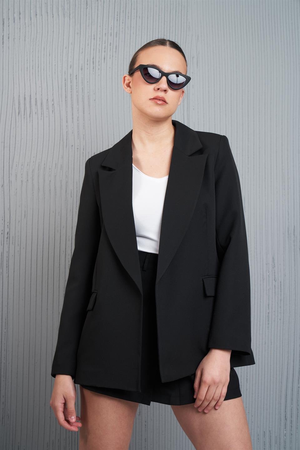 Oversize Blazer Ceket Siyah