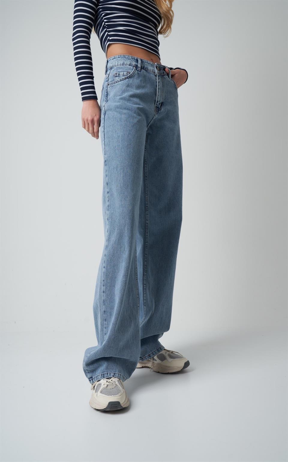 Palazzo Jean Pantolon Mavi