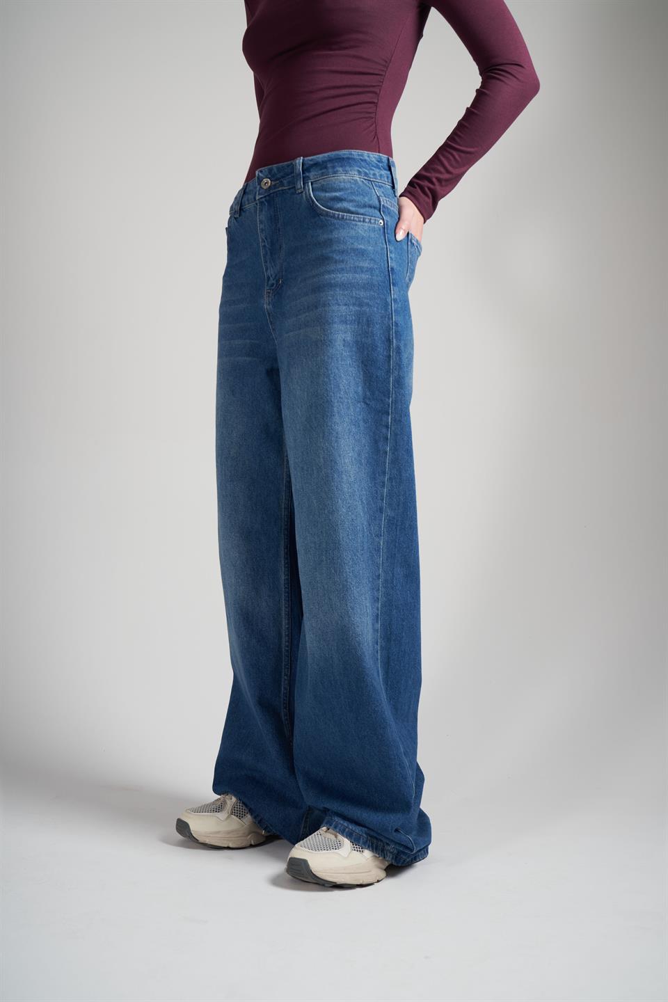 Palazzo Jean Pantolon Mavi