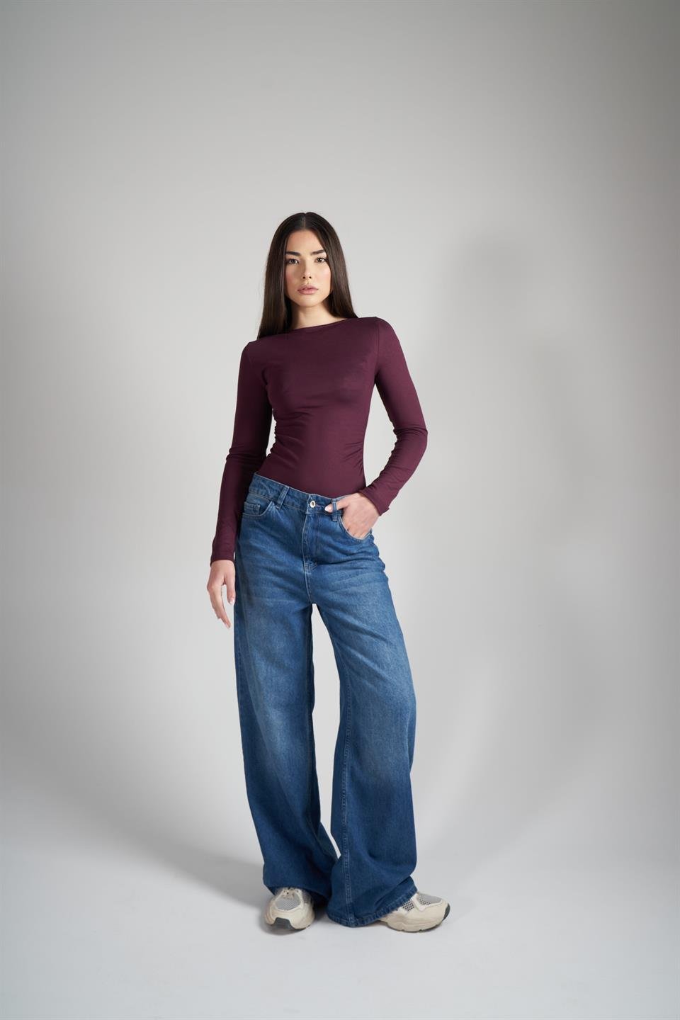 Palazzo Jean Pantolon Mavi