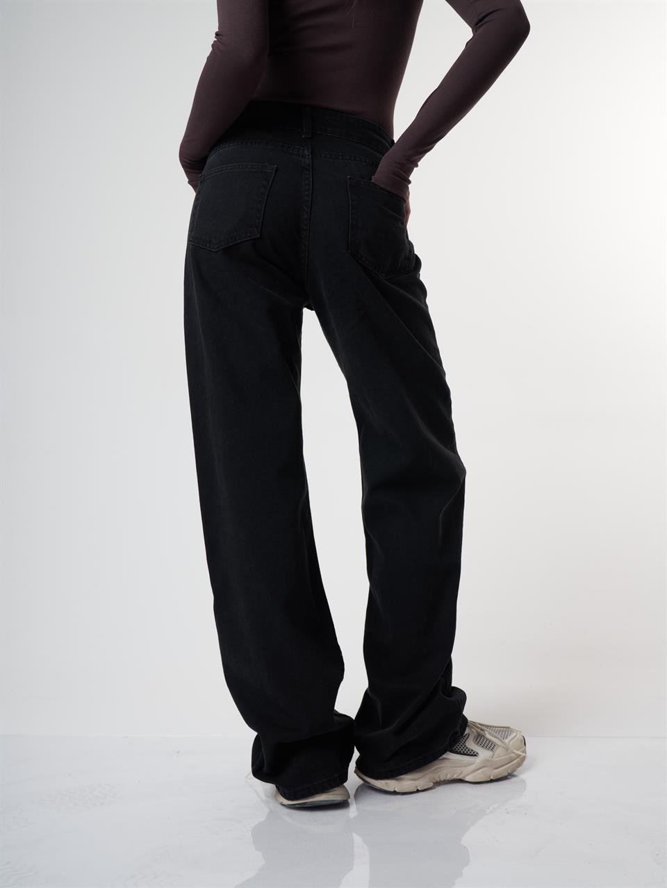 Palazzo Jean Pantolon Siyah