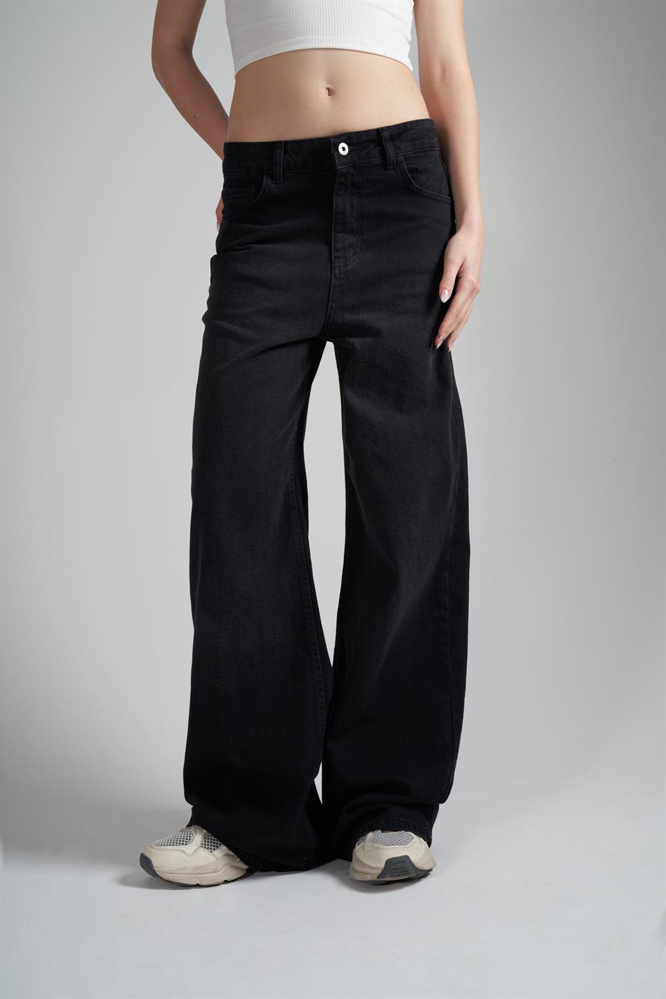 Palazzo Jean Pantolon Siyah