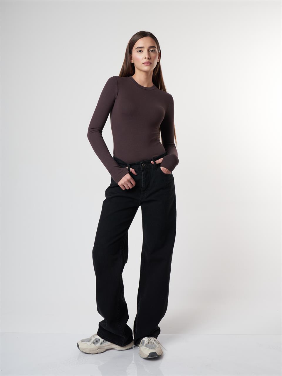 Palazzo Jean Pantolon Siyah