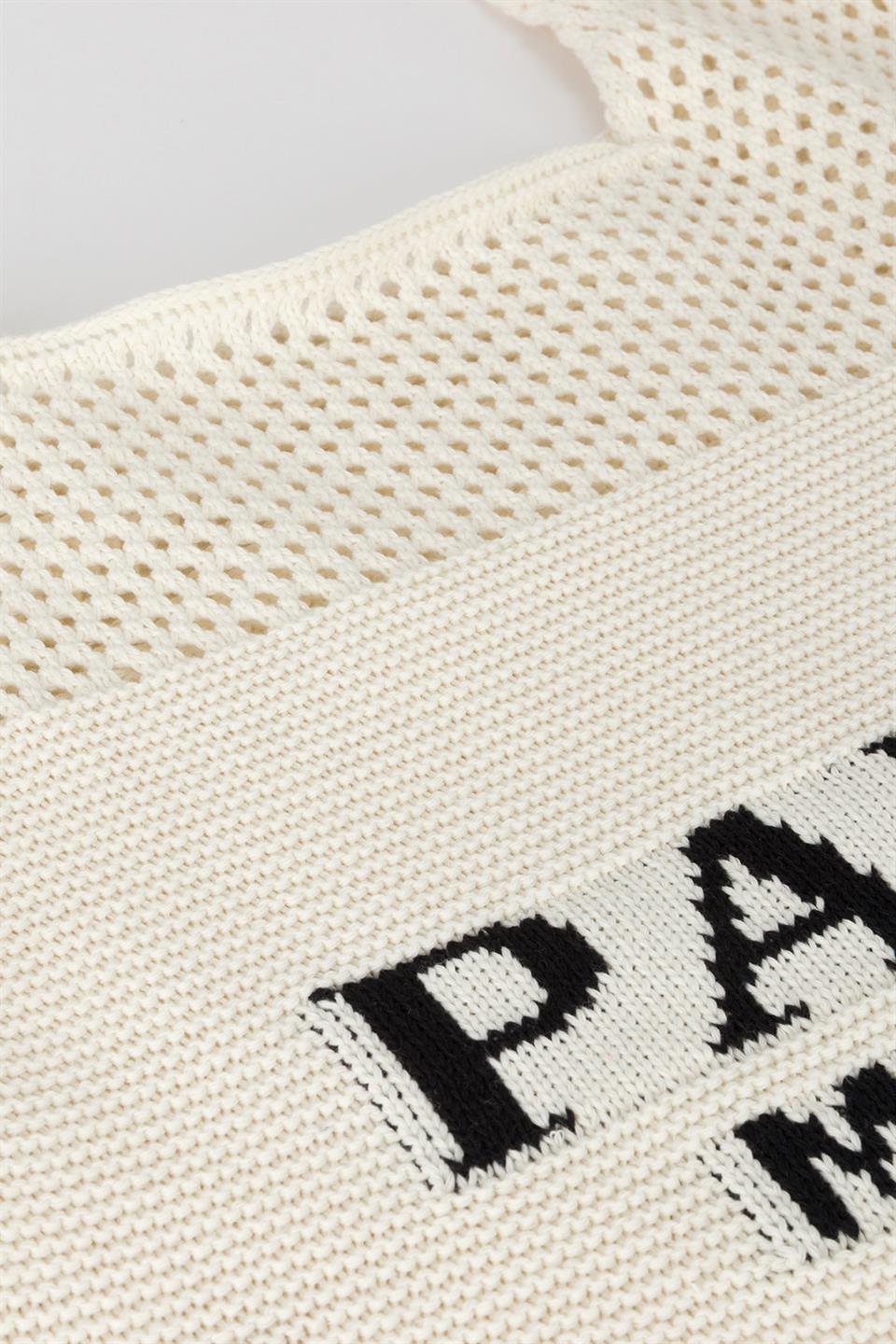 Paris-Milano Triko Çanta Ekru