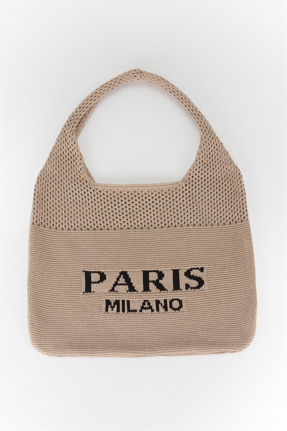 Paris-Milano Triko Çanta Vizon