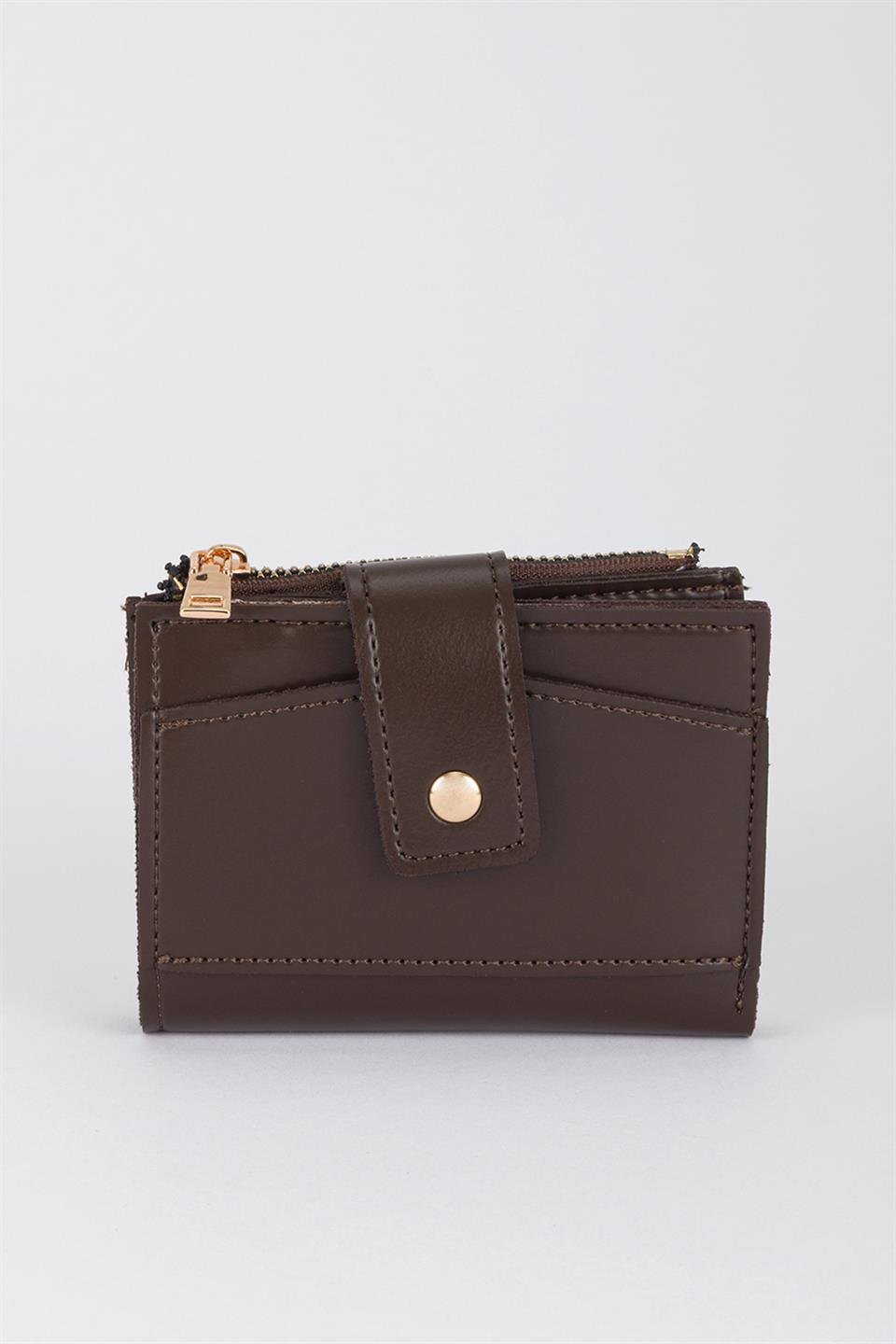 Patlı Kante Cüzdan Kahve