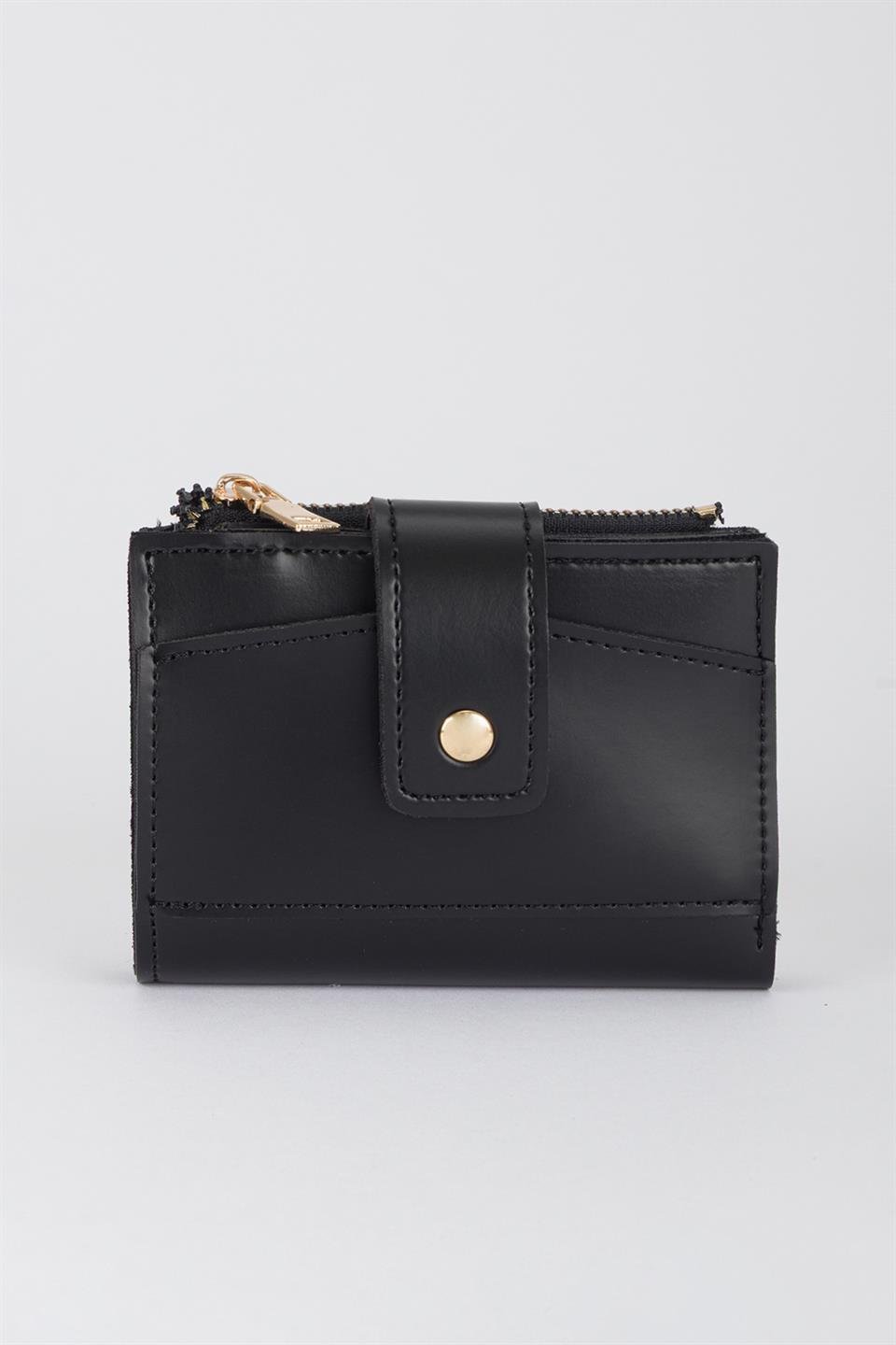 Patlı Kante Cüzdan Siyah