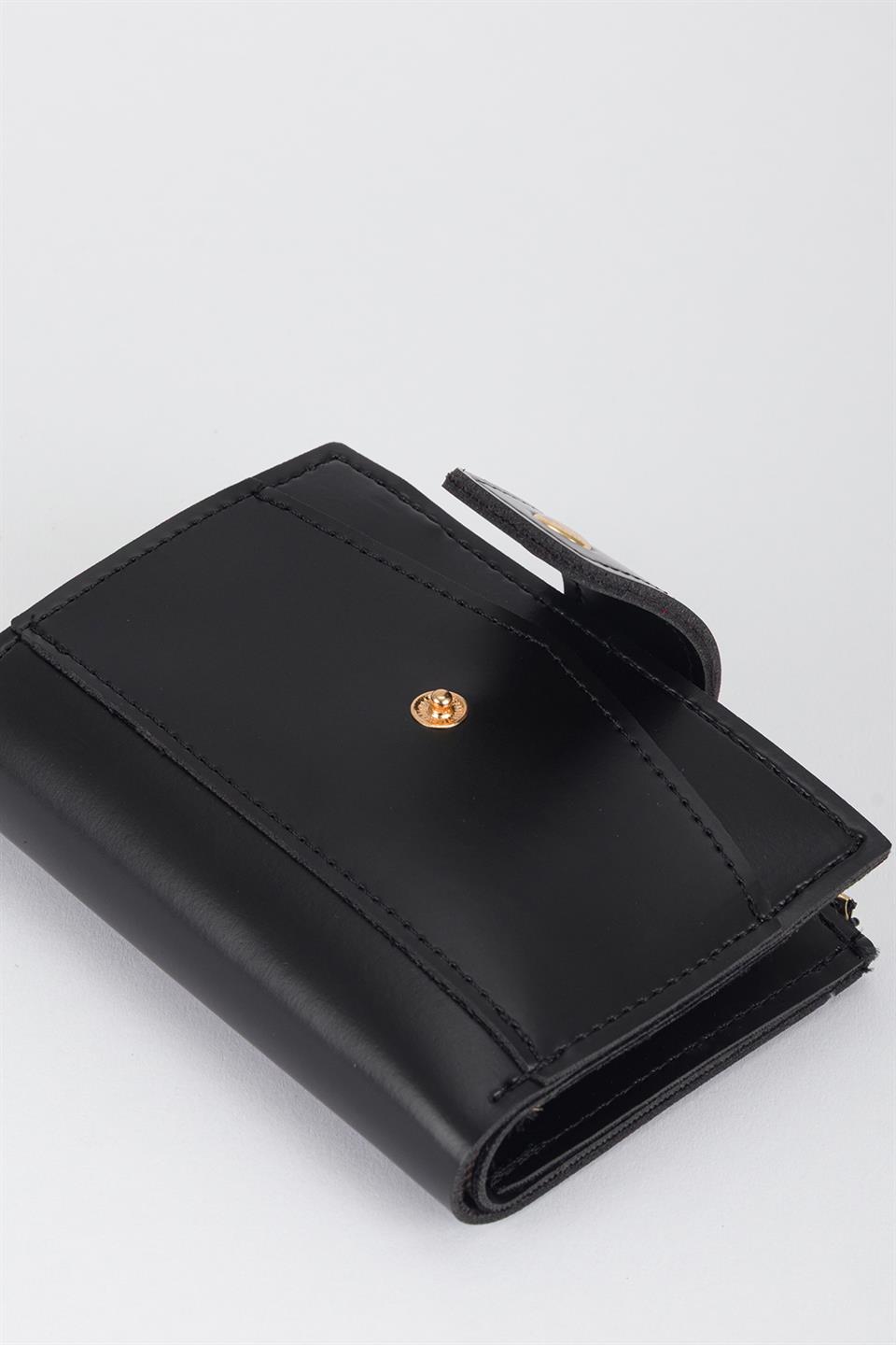 Patlı Kante Cüzdan Siyah