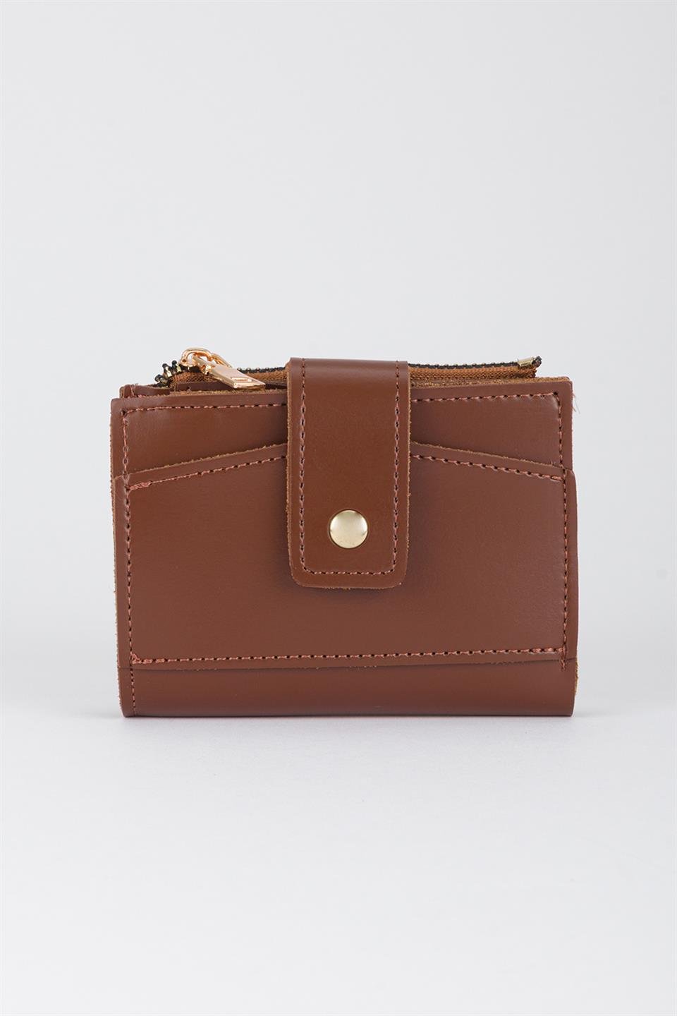 Patlı Kante Cüzdan Taba