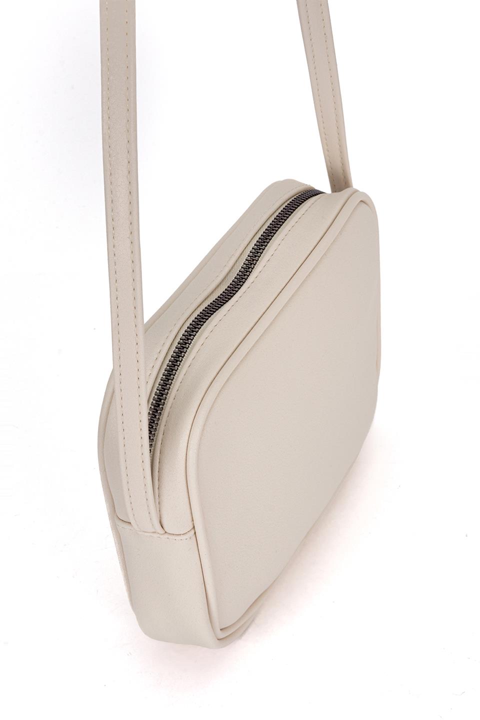 Pull Up Model Çapraz Çanta Ekru