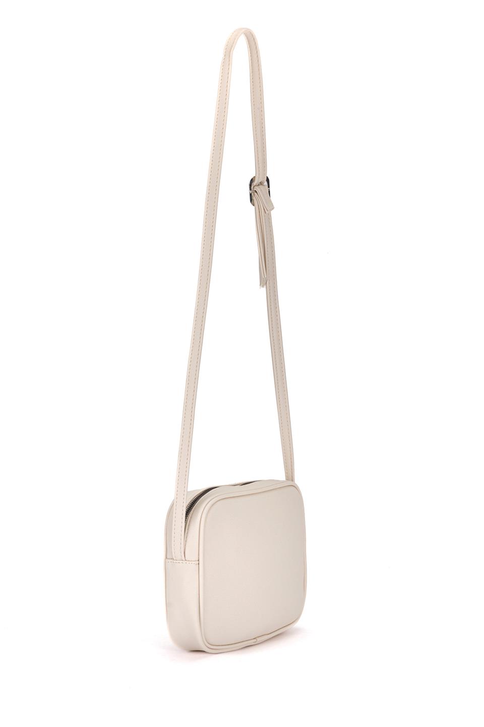 Pull Up Model Çapraz Çanta Ekru